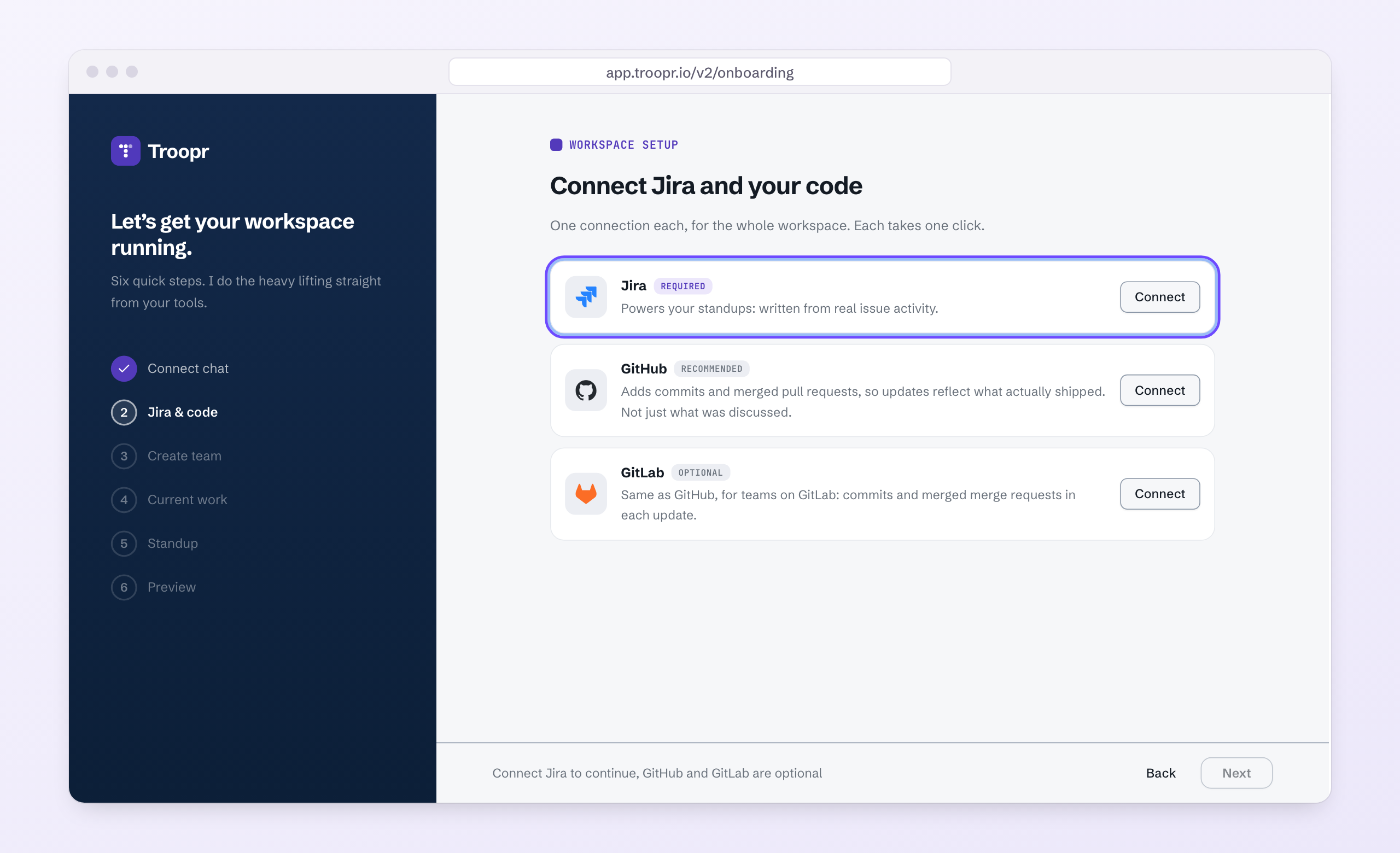 Jira and code setup